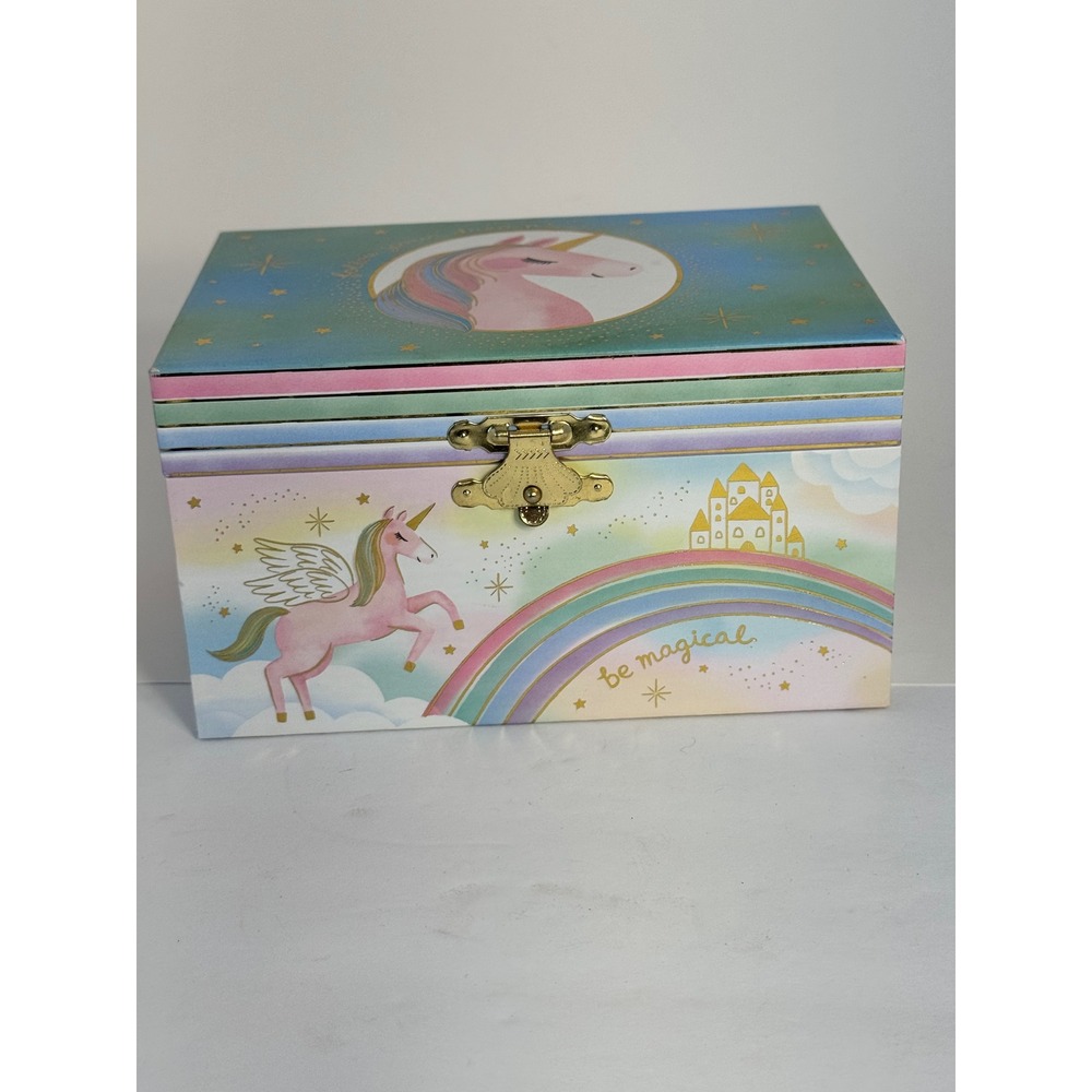 Giggle & Honey Unicorn Musical Jewelry Box Jade Orlando Rainbow Pink Purple